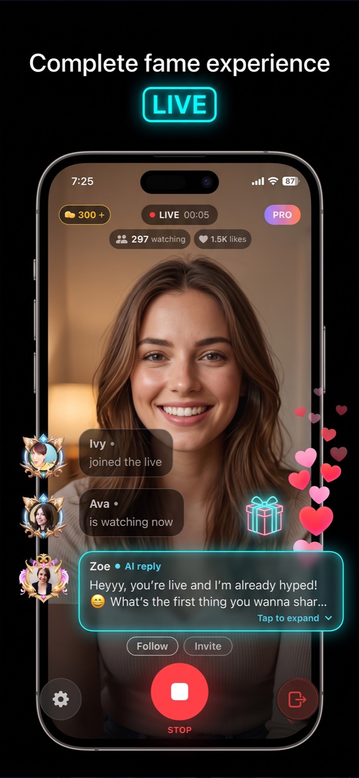 SquadLive complete live-room experience